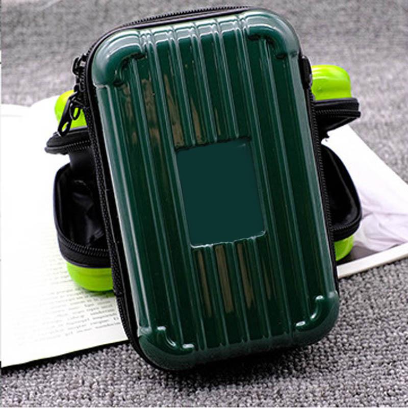 Простая легкая сумка-коробка унисекс, модный жесткий чехол на плечо, однотонная сумка на молнии для женщин и мужчин, сумка-мессенджер темно-зеленого