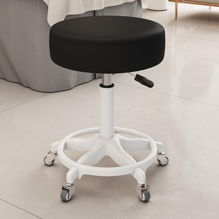 Beauty Rotating Stool with Backrest - Makeup/Barber/Dressing Table Chair with Casters