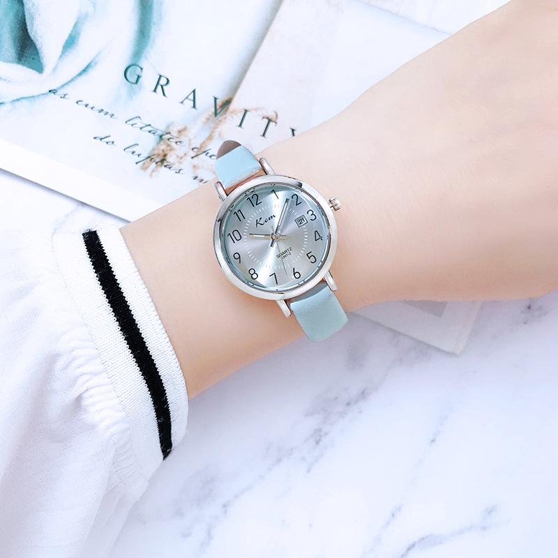 Simple Waterproof Quartz Watch for Girls: Luminous, Time & Calendar Display, Perfect for Primary To High School Students