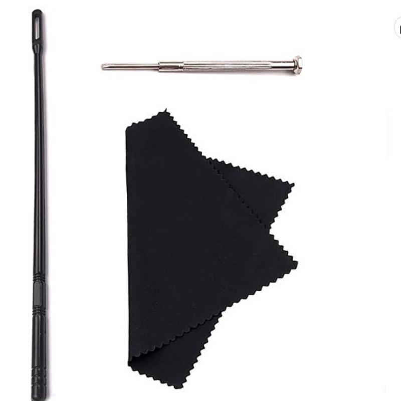 Flute Saxophone Cleaning Kit Clarinet Piccolo Saxophone Cleaning Rod and Cloth Adjustment Screw
