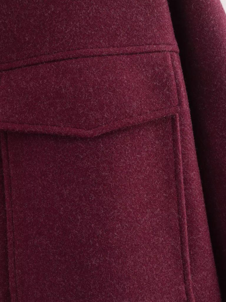 Damen Retro Revers Tasche Kurzmantel - Winterkollektion 2024