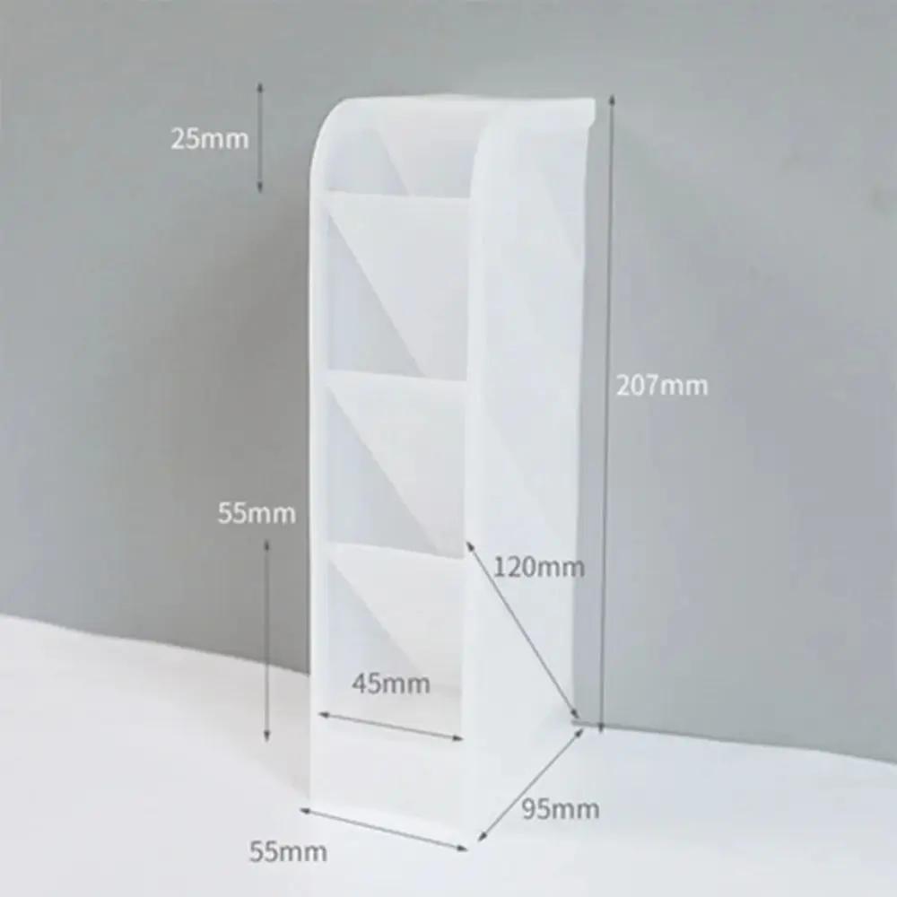 4 Grids Oblique Pen Holder Large Capacity Pencil Makeup Brush Storage Holder Desk Stationery Organizer Office School Supplies