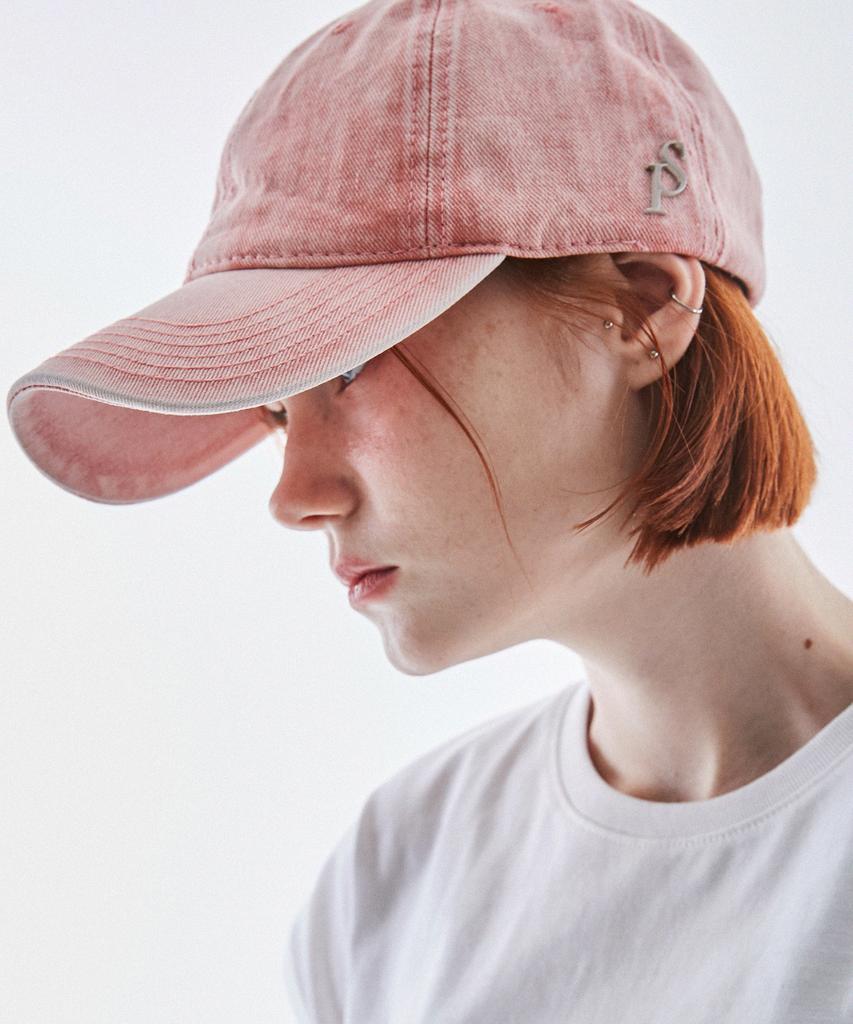 Seullipiseullib Vintage Washing Pink Denim Ball Cap