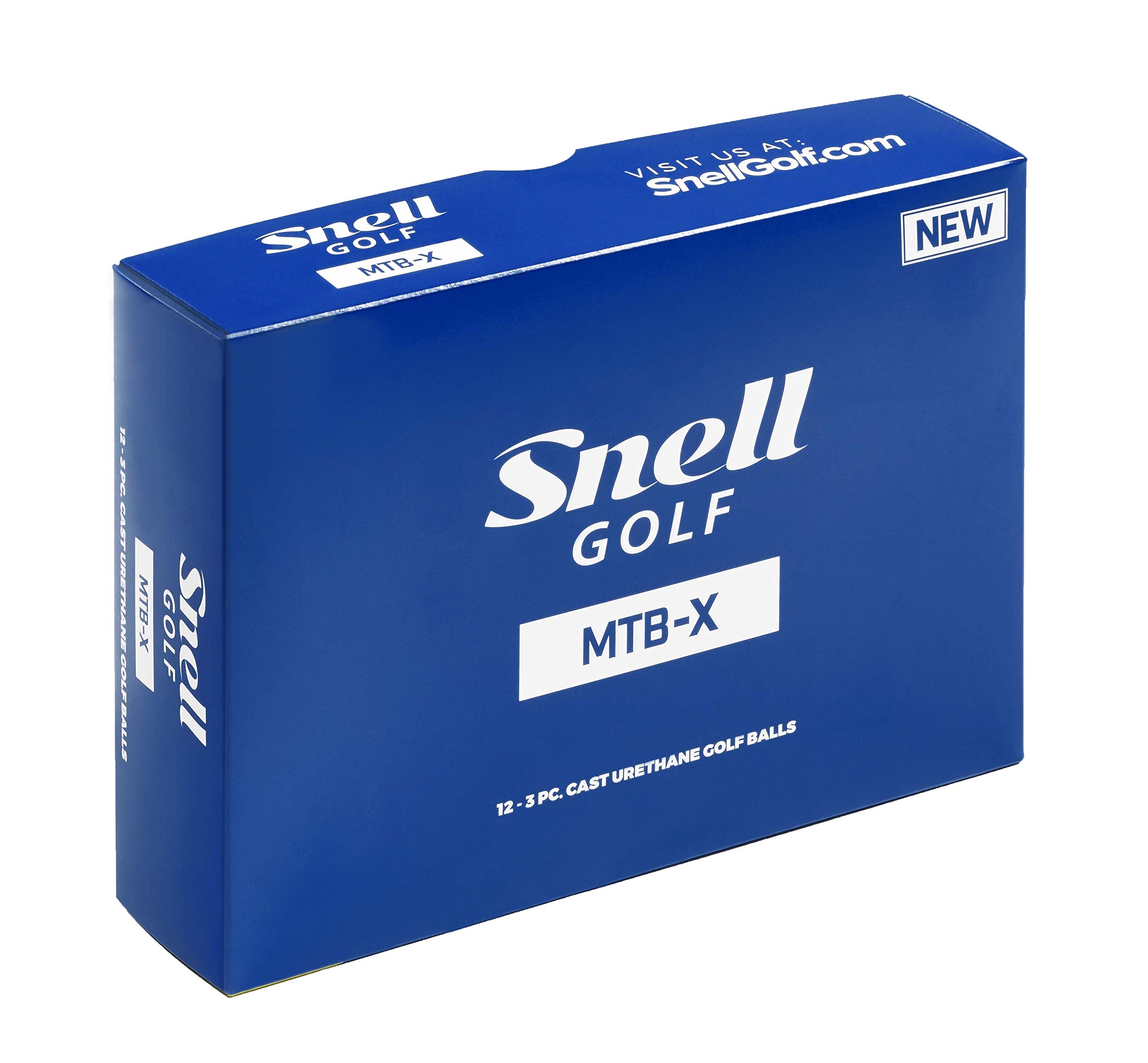 

Мяч для гольфа Snell Golf 2019 из 3 частей, литой уретановый чехол, 1 дюжина, прямой импорт из США, белый, MTB-X