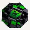 1pc Minecraft Creeper Head Umbrella with Plastic Handle,Compact & Stylish,Cartoon Pattern,Outdoor UmbrellaPT488