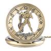 Fashion Zodiac Constellation Aquarius Retro Pocket Watches for Man's Women's Gifts with Chain