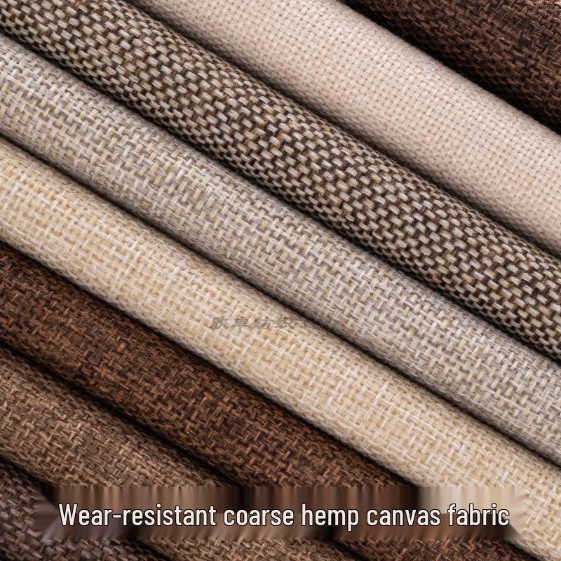 Coarse Plain Linen Fabric: Soft Upholstery, Car Seat, Chair Cushion, Tablecloth, Imitation Linen Cover