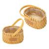 Rattan Flower Basket Safe Durable Wide Smoothing Handle Portable Handwoven Easter Basket for Party Wedding Family