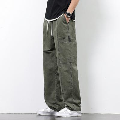 Workwear Casual Pants for Men's Spring and Autumn New Loose Straight Versatile Wide-leg Pants