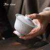 Handbemalte Rosa Orchidee Gaiwan Keramik-Teeschale Ästhetisches Chinesisches Porzellan Chawan Weißes Porzellan Deckelschale Teezubereiter Werkzeug
