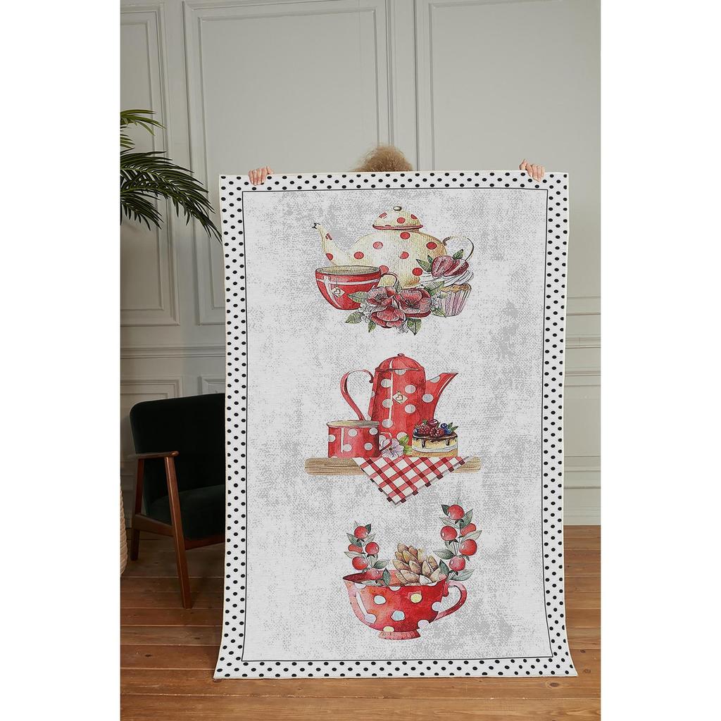 Decorative Cotton Woven Base Line Pattern Thin Modern Washable Machine Woven Trend Room Carpet