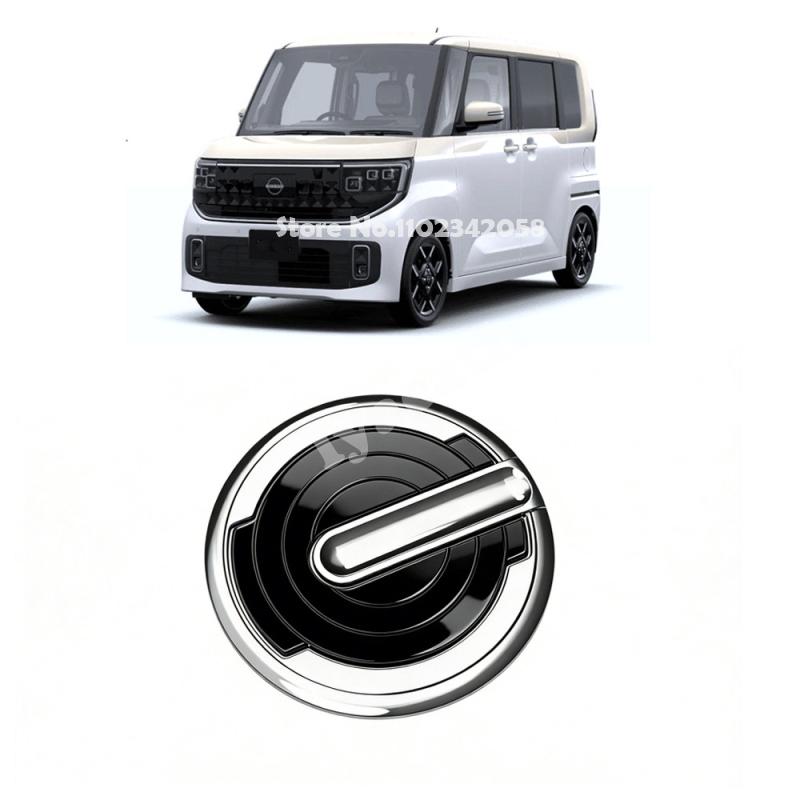 For Nissan ROOX 2025 2026 ABS Chrome Black Car Fuel Filler Tank Cover Oil Fuel Tank Cap Cover Decoration Sticker