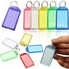 10-100PCS Flap Key Tags Assorted Mixed Multiple Colors Plastic Key Tags with Split Ring DIY Name Keychain Label Luggage Mark ZYF