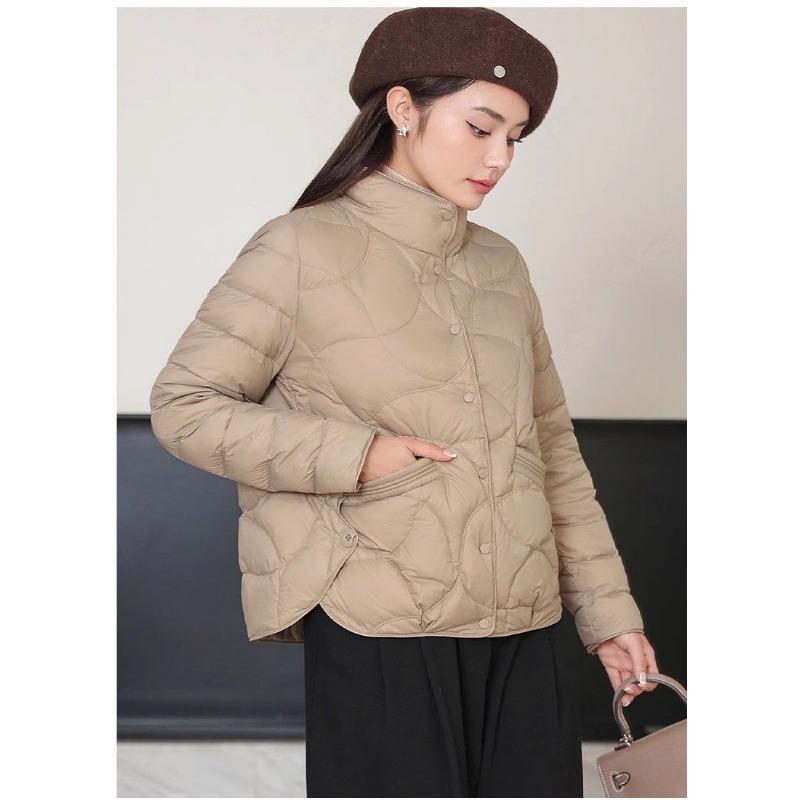 Leichte Daunenjacke für Damen Kurz Slim Fit Winter Neuer Stil Modisch Warm und Warme Baumwolljacke