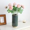 Lotus Peony Silk Flower Arrangement - 2-Head Artificial Ranunculus for Wedding Decoration