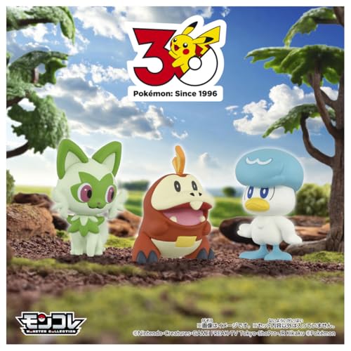 TAKARA TOMY Pokemon 30th Anniversary Moncolle Set of 3 Pokemon from the Paldea Region