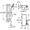 GROHE Ensemble de douche 3 jets Grohtherm SmartControl 34720000-Barre de douche 60 cm-Economie d'eau-Anti-torsion-2 Tablettes-Chrome