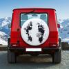 1pc 14-17 Inch Car Tire Cover Compatible for Daily Commuting & Outdoor Travel, Natural Forest Footprint Wheel Suitable for SUVs, Trucks,, Rear Car Aes