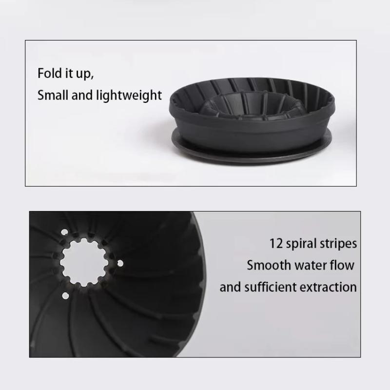 Outdoor Camping Kaffeebrühset, tragbare Silikonfilterbecher-Kombination