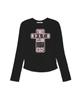 ESCAPEFROM Lace Revolution Print Slim Fit Shirred Long Sleeve [2 Colors]