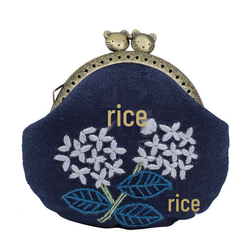 Lu Embroidery Floral Coin Purse DIY Kit: 3D Beginner's Handmade European Design