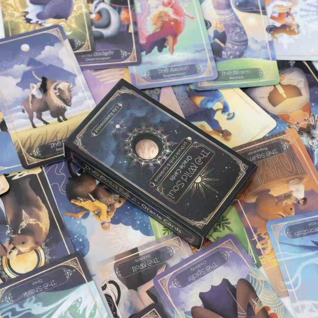 10.5*6.3cm The Wild Soul Oracle Cards - 52 Animal Wisdom Deck - Spiritual Guidance & Meditation Tool for Beginners & Experts