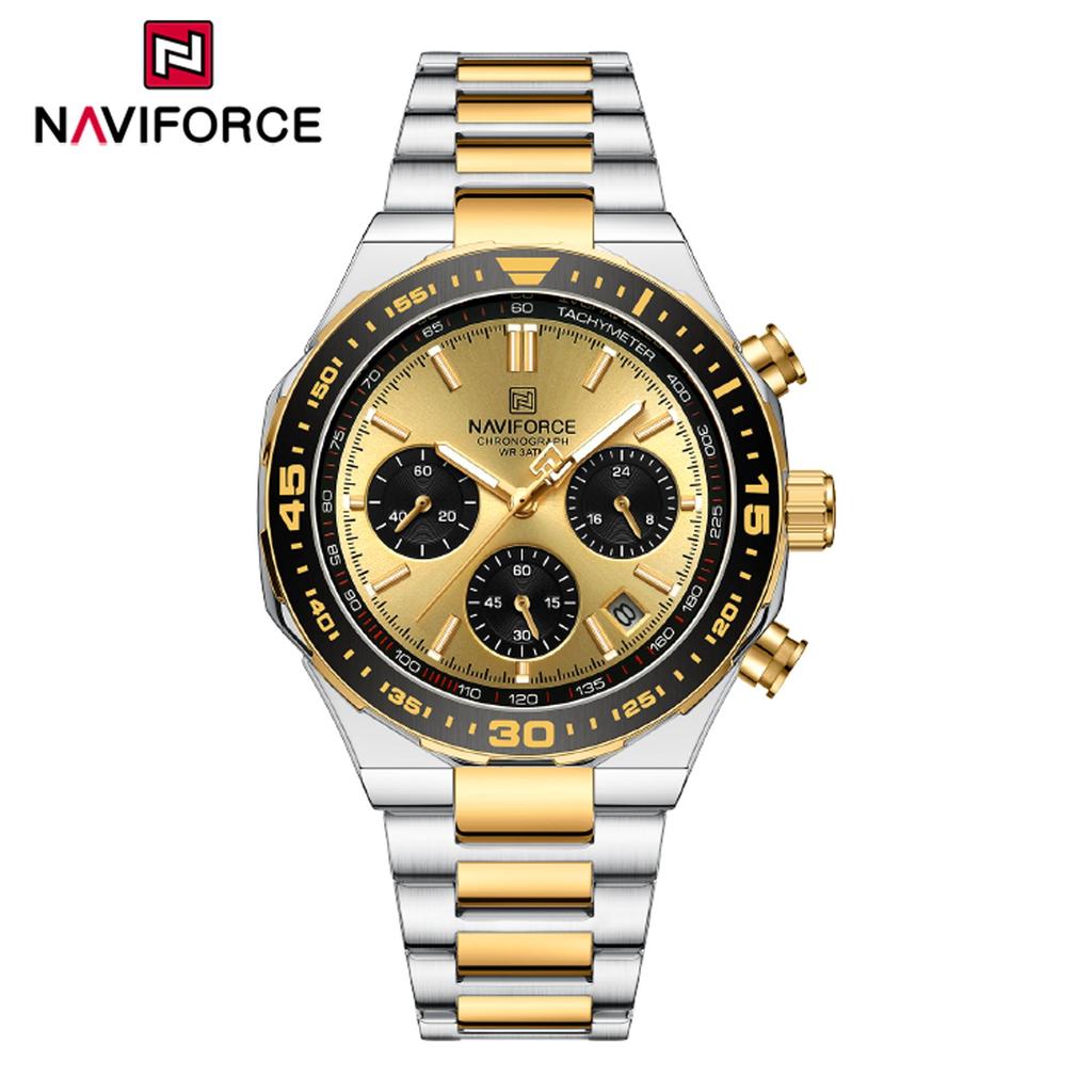 Naviforce Moda Rahat Erkek Saat İş Su Geçirmez Saatler Takvimli Aydınlık Paslanmaz Çelik