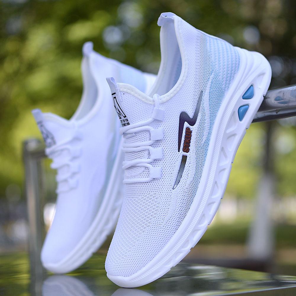 Summer 22 mesh new fly-woven mesh soft-soled breathable sports shoes casual trendy shoes light running 38