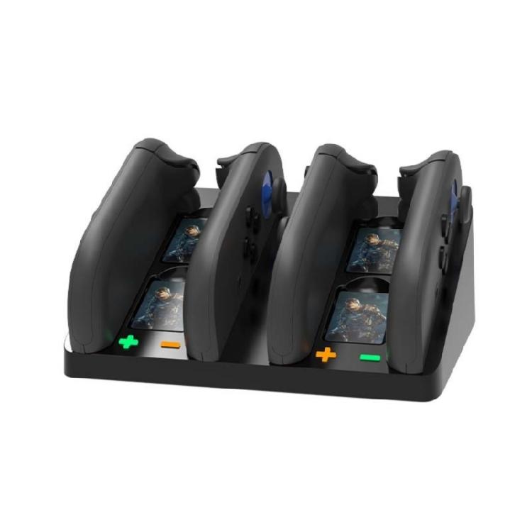 4 Controller Charging Station Portable Desktop Organizers LED Display Charging Base Easy to Carry for Consoles  2
