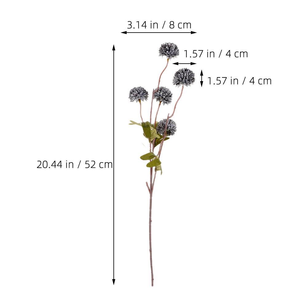 5Pcs Lifelike Plastic Artificial Dandelion Flowers Realistic Fake Dandelion for Wedding Decoration Home Party DIY Flower