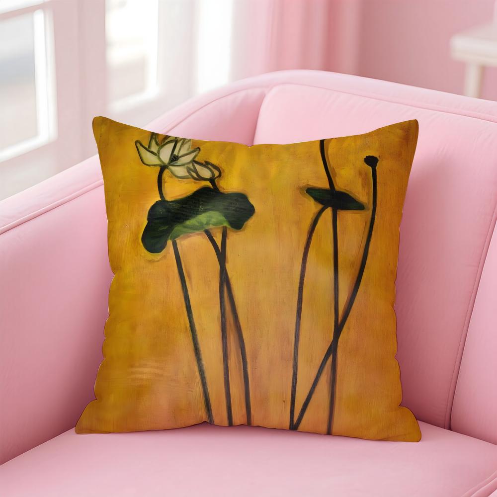 elegant shape ART SSanyu Cushion Cover Pillow Case Soft Skin Friendly Fabric Comfort  Concealed Zipper