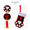 Christmas Cute for Cat Paw Plaid Tree Stocking Family Gather Party Decor