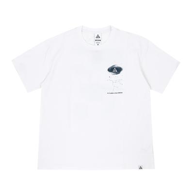 ACG Dri-Fit NRG ACG DF Camiseta OC Estampa Logo Galáxia Gola Redonda Manga Curta Camiseta Masculina Tops Branco FZ5276121