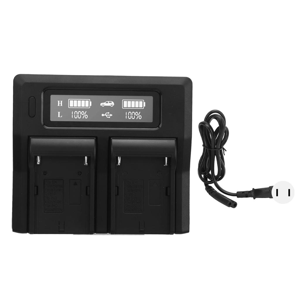 Camera Battery Dual Charger USB Cameras Battery Charger for NF Series F550 F970 F990 F750 100‑240V