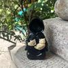 Emotional Support Grim Reaper Figurine Resin Grim Reaper Statue Holding Coffee & Cat With Emotional Support Card