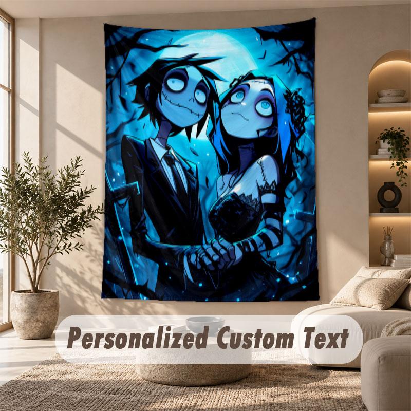 Wall Hanging Tapestry Art Cloth Bedroom Room Background DecorCorpse Bride Emily Victor