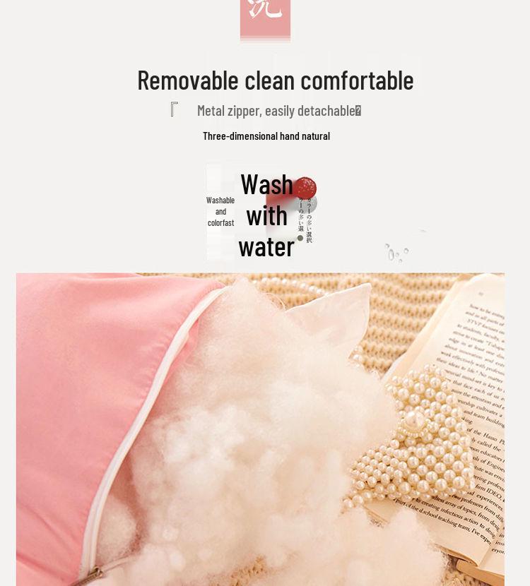 Koreanische Prinzessin Weiche Kopfstütze: Bett- & Sofa-Rückenkissen für Mädchen, Lese- & Studentenkissen