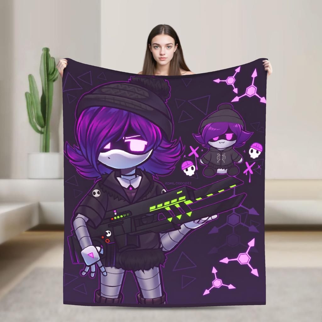 Murder Drones N and Uzi Blanket  Warm Soft Street Trend Plush Throw Blanket For Bedroom Travel Flannel Bedspread Bed Cover
