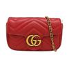 [Pre-Owned] GG Marmont Vintage Metal Logo Quilted Leather Mini Shoulder Bag - Good #DLK8RO
