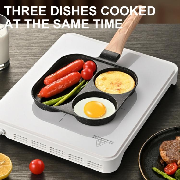 Patelnie odporne na zarysowania do kuchenek gazowych i indukcyjnych Nieprzywierające Patelnie do smażenia z wieloma sekcjami Praktyczne naczynia kuchenne