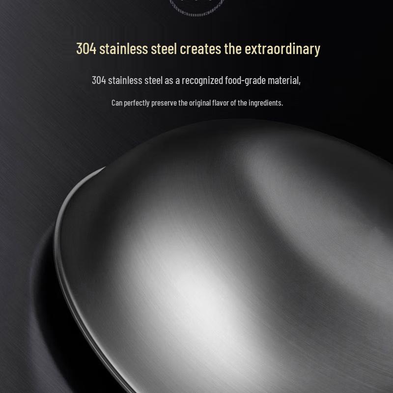 Kobach 32cm 304 Stainless Steel Honeycomb Non-stick Wok Set