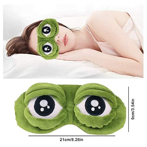 3D Frog Sleep Mask Natural Sleeping Eyeshade Women Men Creative Cartoon Soft Portable Blindfold Travel Office Eyepatch