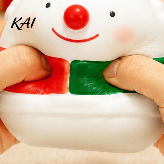 Anxiety Relief Tools Christmas Snowman Squeeze Toy, Stress Cute Fidget Toys Figurine, Stocking Stuffer Party Favor, Gift for Kids Boys Girls