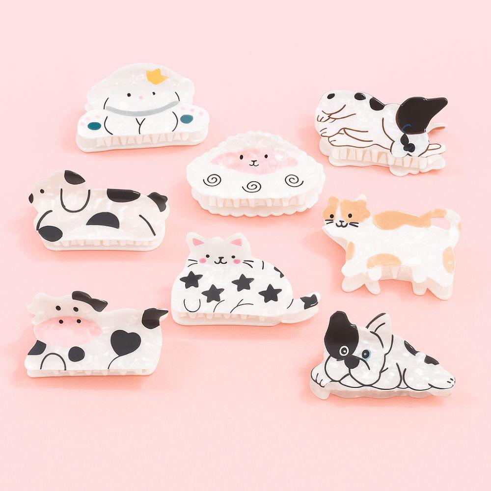 Cute Cow Shape Animal Hairpin Dog Shape Shark Clip Fashion Hair Claw Clip  For Medium Thick Hair