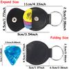 2 Colors Available Foldable Guitar Pick Storage Bag with 3pcs SLL Picks Portable Pick Storage Bag String Instrument Accessories