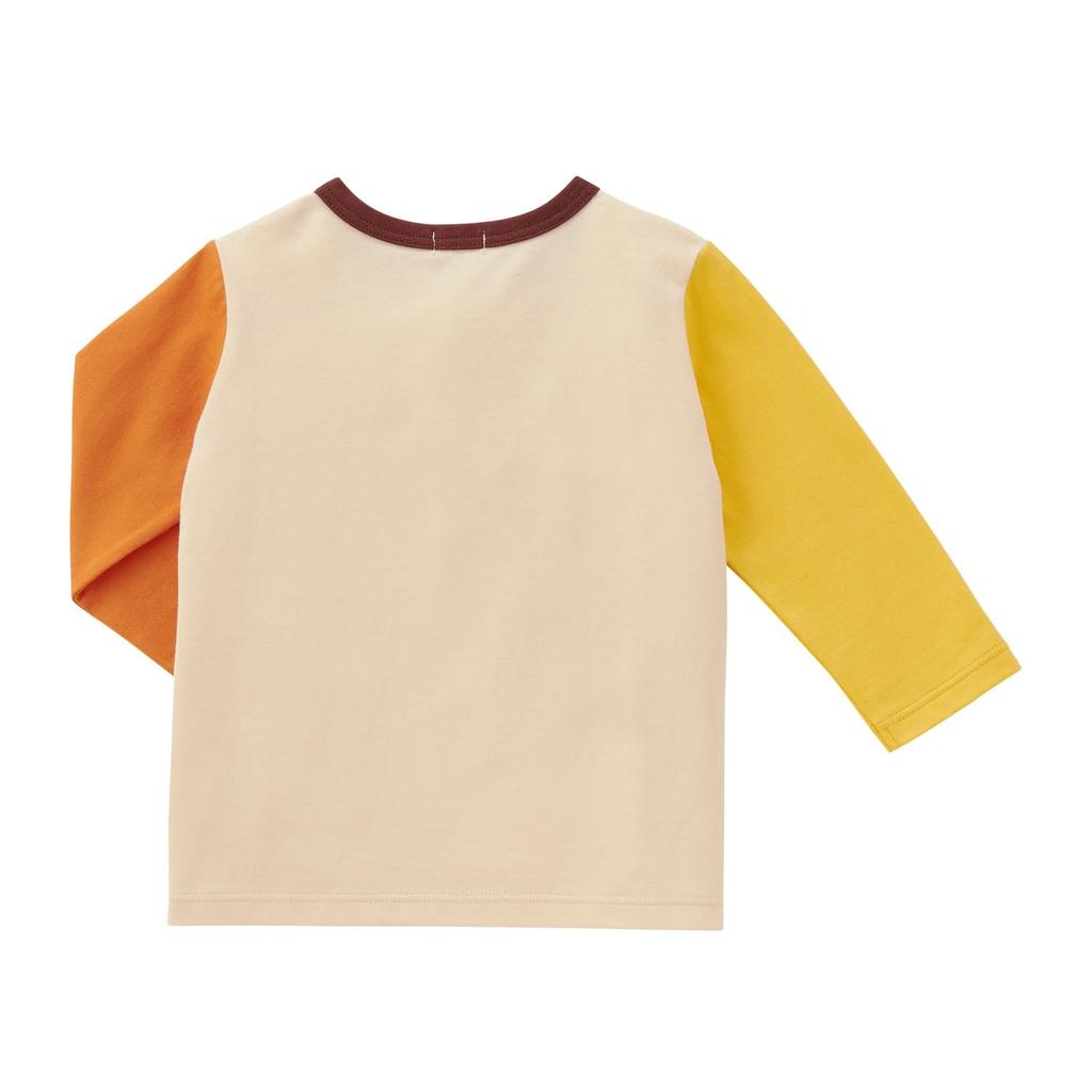 MIKI HOUSE HOT BISCUITS Long Sleeve T-Shirt, Boys and Girls, Baby Clothing, Ivory, 100cm, 73-5202-683
