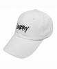 LEADEN Vintage Washed Calligraphy Ball Cap [White]