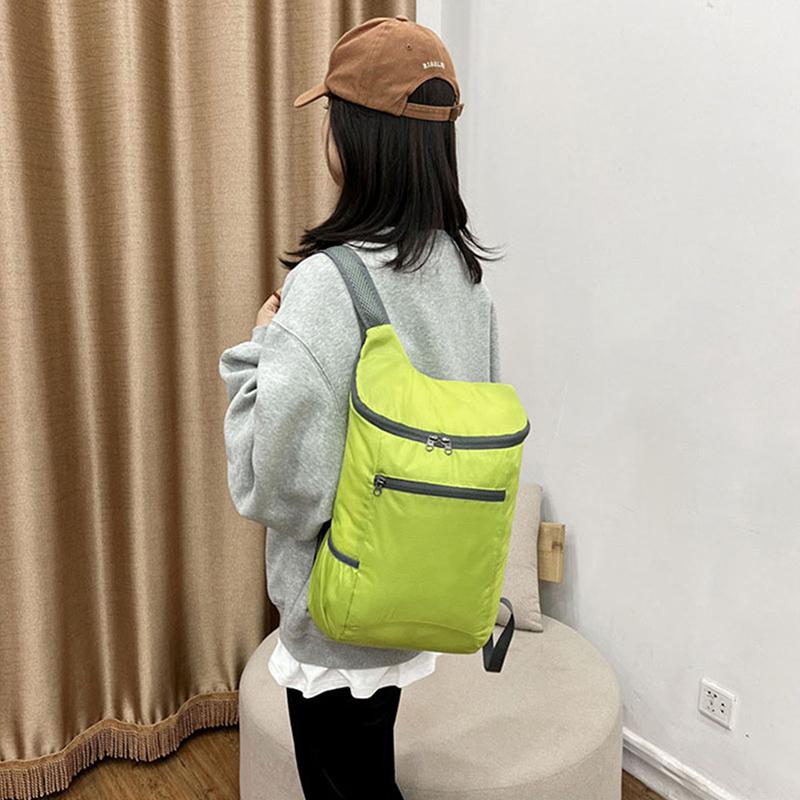 Outdoor Unisex Wasserdichter Faltbarer Rucksack Große Kapazität Tragbarer Camping Wanderreise Tagesrucksack Freizeit Männer Frauen Sporttaschen