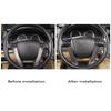 Black Carbon Fiber Pattern Steering Wheel Trim Cover For Honda Accord 2008-2012