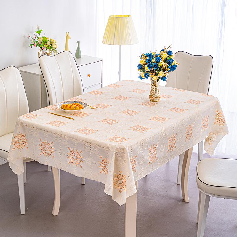 Internet Famous Waterproof & Heatproof PVC Tablecloth - Oilproof, Wash-free, Rectangular Dining & Coffee Table Mat